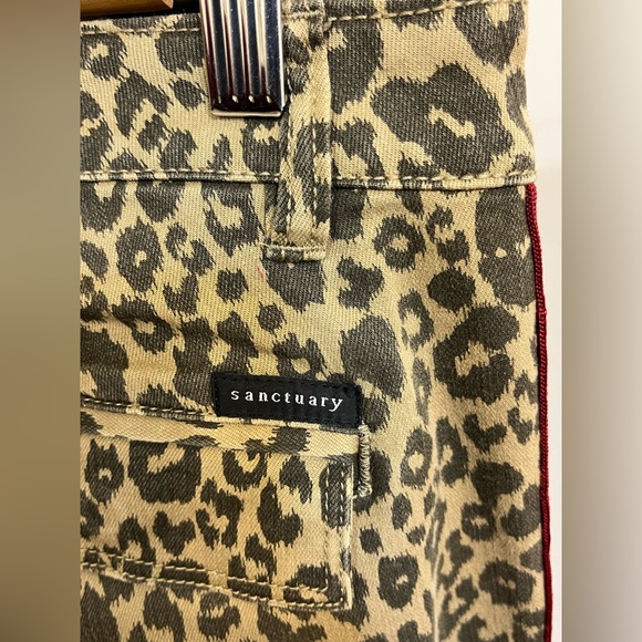 Sanctuary Women's Leopard Print Red Side Stripe Tuxedo Stripe Pants, Size: 28 - Picture 7 of 10